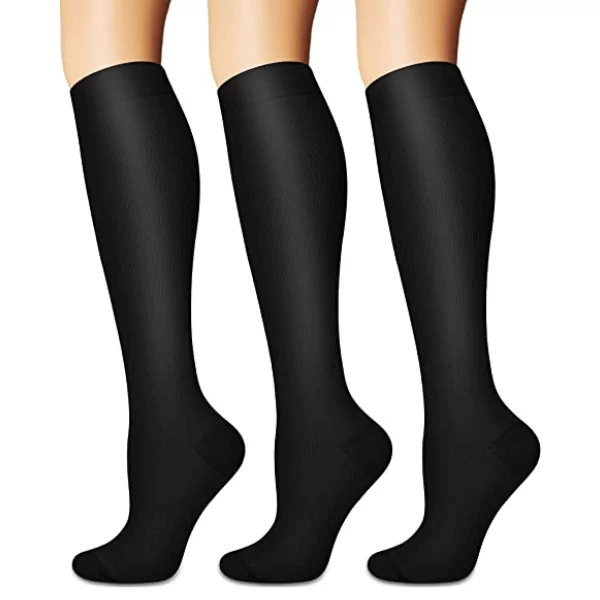 Set di 3 Paia di Calze a Compressione Uniforme