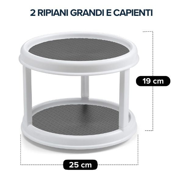 Portaspezie Girevole a 2 Livelli