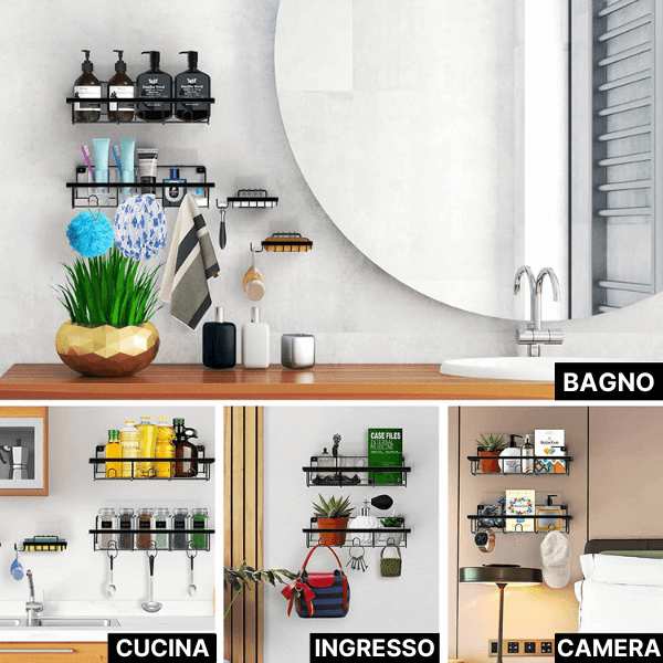 Set di 4 Mensole per Bagno