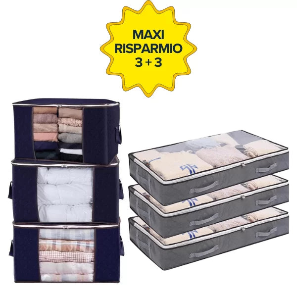 Set di 6 Contenitori per Armadio