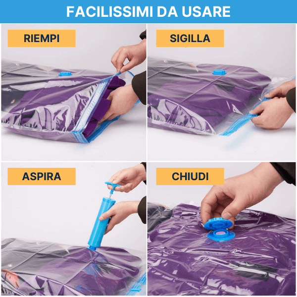 Set di 8 Sacchi Sottovuoto
